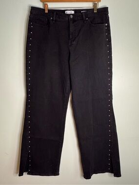 Jessica Simpson Black Stud-Trim Straight Jeans (14)